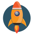 KUEST Rocket logo