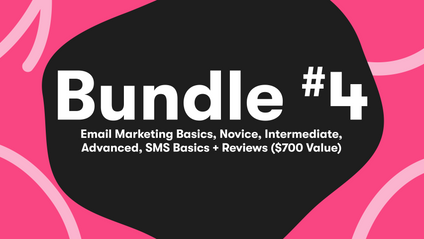 Product image for Bundle #4 | Email Marketing Basics, Novice, Intermediate, Advanced, SMS Basics + Reviews (6 Courses)