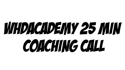 Product image for WHD Academy 25 Minute Coaching Call