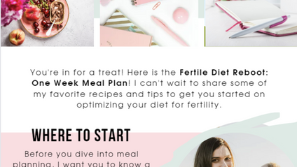 Product image for Fertile Diet Reboot 7 Day Meal Plan