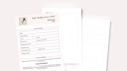 Product image for Bridal Beauty Contract Template