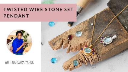 Product image for Twisted Wire Stone Set Pendant