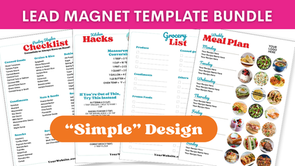 Product image for Simple - Lead Magnet Templates for Food Bloggers