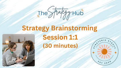 Product image for Strategy Brainstorming Session 1:1 (30 minutes)