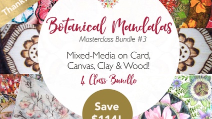 Product image for Masterclass Bundle 3: Mixed-Media on Card, Canvas, Clay & Wood