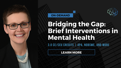 Product image for Bridging the Gap: Brief Interventions in Mental Health (on-demand)