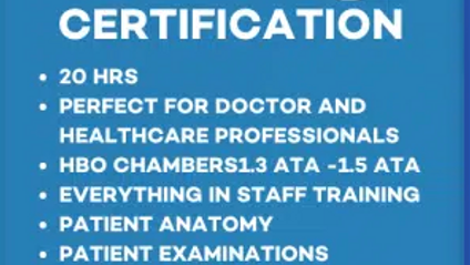 Product image for Level I Certification: Hyperbaric Chamber Operator 