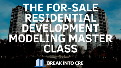 Product image for The For-Sale Residential Development Modeling Master Class