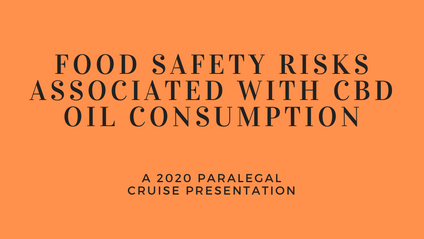 Product image for Food Safety Risks Associated with CBD Oil Consumption