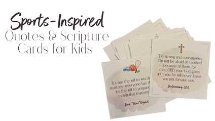 Product image for Kids' Sports-themed Quote+Verse Cards