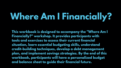 Product image for Where Am I Financially Workbook-Rooted Philanthropic