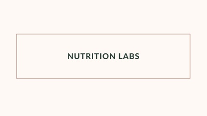 Product image for Nutrition Labs
