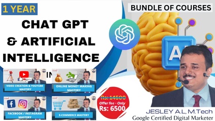Product image for CHAT GPT AND ARTIFICIAL INTELLIGENCE COURSE BUNDLE 