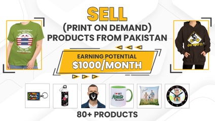 Product image for Sell T-Shirt, Hoods, Mugs 80+ Products on Amazon POD