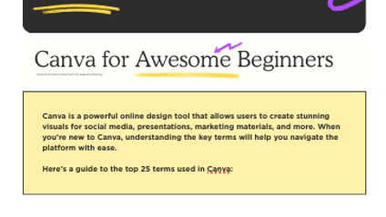 Product image for Canva Top Terminology Guide 