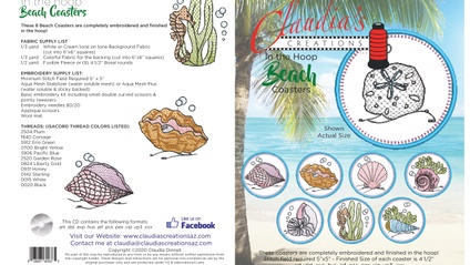Product image for Claudia's "In the Hoop" Beach Coasters