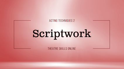Product image for Acting Techniques 2 - Scriptwork