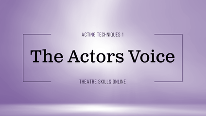 Product image for Acting Techniques 1 - The Actors Voice