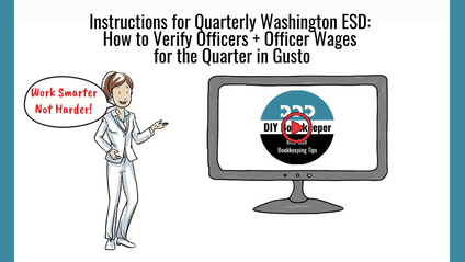 Product image for Key Point Instructions  for Quarterly Washington ESD:  How to Verify Officers + Officer Wages for the Quarter in Gusto