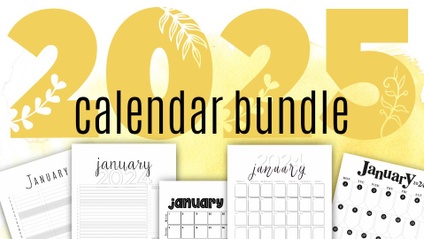 Product image for 2025 Printable Calendar Bundle