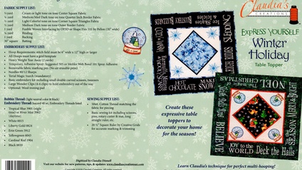Product image for Express Yourself Winter Holiday Table Topper