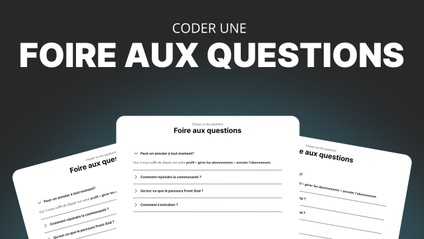 Product image for Coder une section FAQ