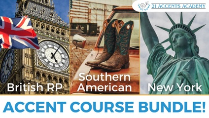 Product image for The Actor's Accent Course Bundle: British RP, Southern American and New York