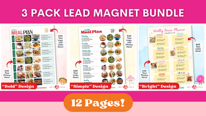 Product image for 3 Pack Lead Magnet Bundle for Food Bloggers