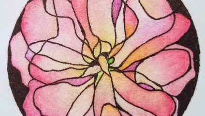 Product image for One Line Large Flowers - loosen up with just one line