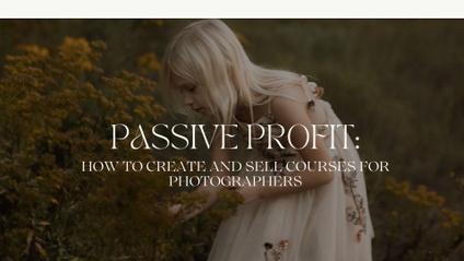 Product image for Passive Profit - How to Create and Sell Courses for Photographers