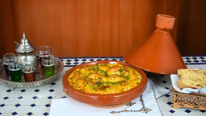 Product image for Moroccan Chicken and Egg Tagine (Tagine Souiri)