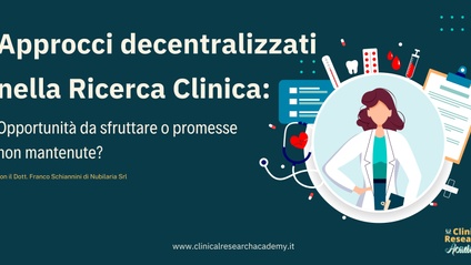 Product image for Approcci decentralizzati nella ricerca clinica