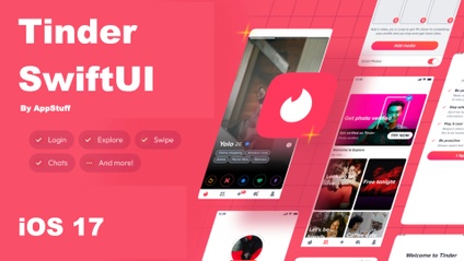 Product image for Tinder SwiftUI Pro | iOS 17 