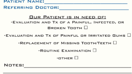 Product image for Dental/Medical Referral Pad Template