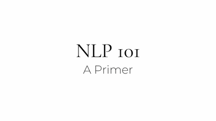 Product image for NLP 101: A Primer