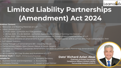 Product image for (English) LIMITED LIABILITY PARTNERSHIPS (AMENDMENT) ACT 2024 (LLPA2024) by Dato' Richard Azlan Abas 