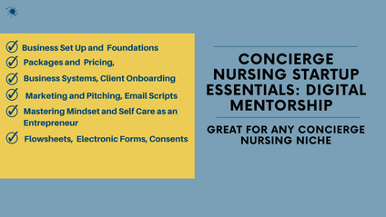 Product image for Concierge Nursing Start Up Essentials: Digital Mentorship