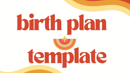 Product image for Birth Plan Template
