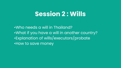 Product image for EOL - Session 2 - Wills