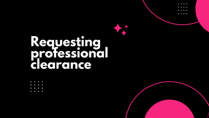 Product image for Requesting professional clearance 