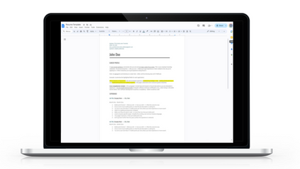 Product image for "Resume Rocketfuel" Resume Template