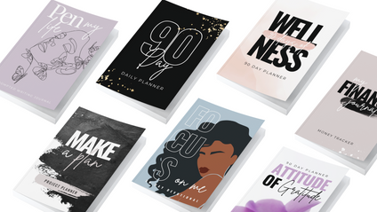 Product image for Creating Daily Planners, Wellness Trackers, Self Care Journals, and More with Canva Bundle