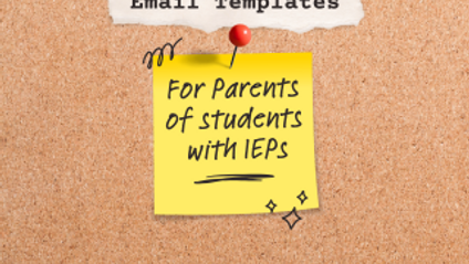 Product image for Email Templates for Parents with Kids Who Have IEPs