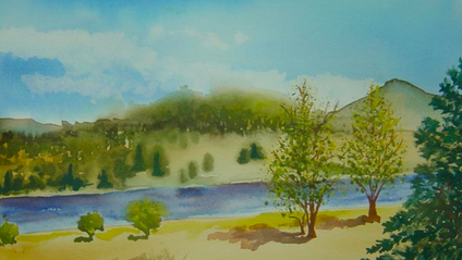 Product image for Step by Step Watercolor ‘Nebraska Landscape’