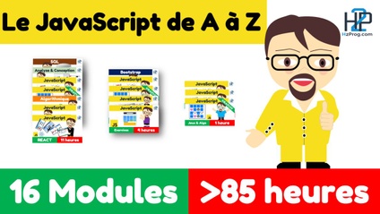 Product image for Le JavaScript de A à Z (Front-end + Back-end)