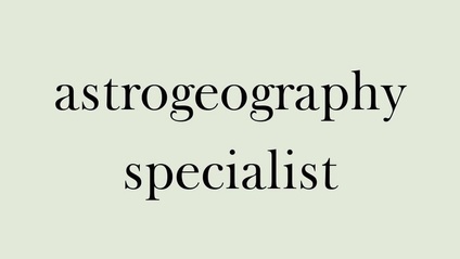 Product image for astrogeography specialist - reader training
