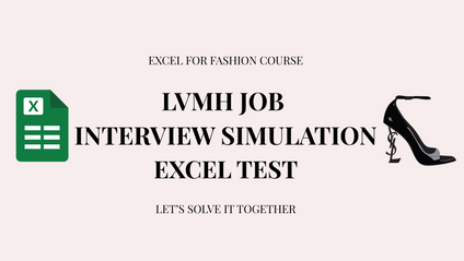 Product image for Job Interview Excel LVMH Test Simulator with Solution