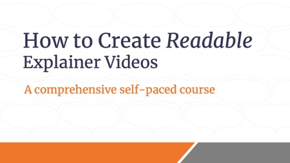 Product image for How to Create Readable Explainer Videos