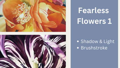 Product image for Fearless Flowers 1 Light & Shadow,  Paint-At-Your-Own-Pace