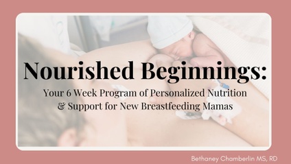Product image for Nourished Beginnings: Your 6 week program of Personalized Nutrition & Support for Breastfeeding Mama
